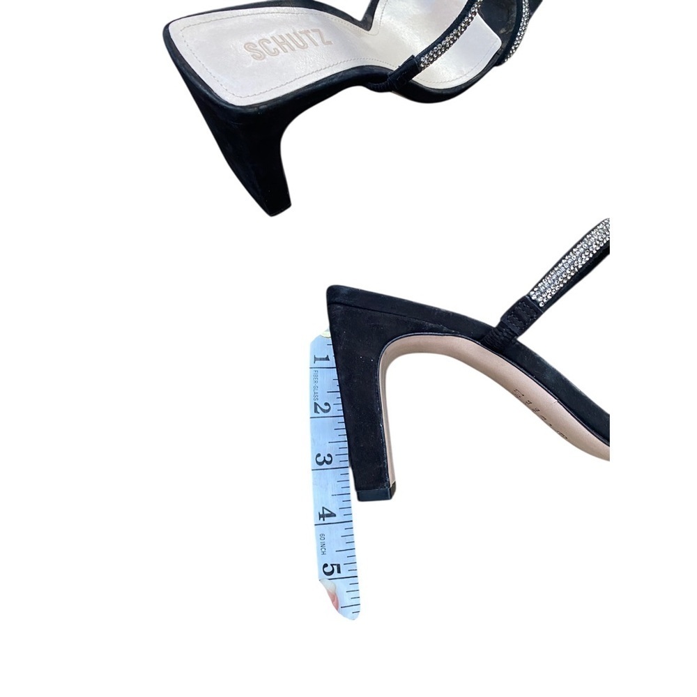 SCHUTZ Black Leather Sole Heels size 8.5 - Picture 9 of 9